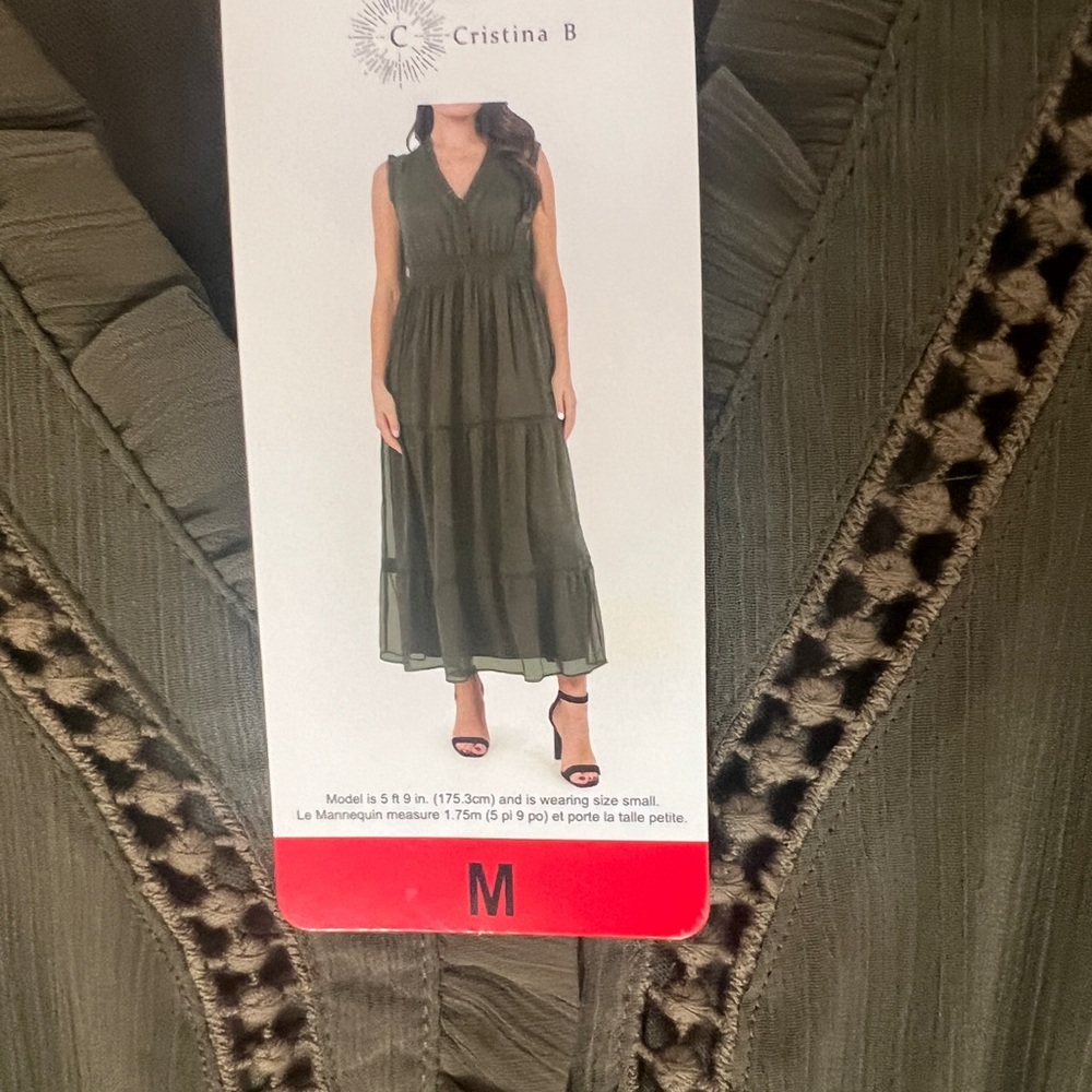 Green Sleeveless V-Neck Maxi Dress